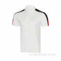 Hombres en blanco personalizados Stretch Golf Polofs